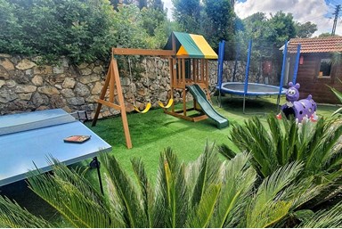 אחוזת טל בקתות עץ - החצר