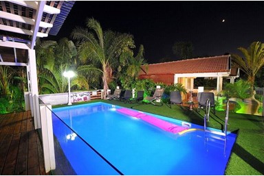 טרופי צימר  spa & resort - חצר, בריכה וספא