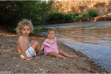 ליד הנחל - החצר והסביבה