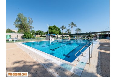 כפר הנופש אלמוג - החצר והנוף 