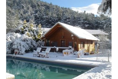 בקתות גבי בקצה היער - החצר והנוף