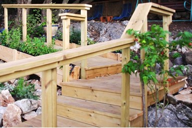 יערת הדבש בגליל - החצר והבריכה