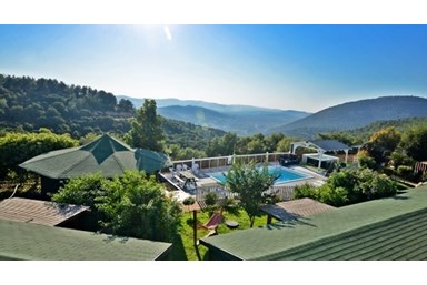 פינה ביער - החצר והבריכה