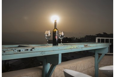 צימר לרגלי החרמון Old school - המרפסת והנוף