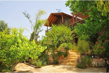 עמיר צימרים בכליל - החצר והבריכה