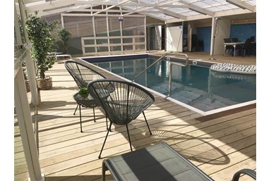 מירווה נופש בחרמון - הבריכה והמתחם