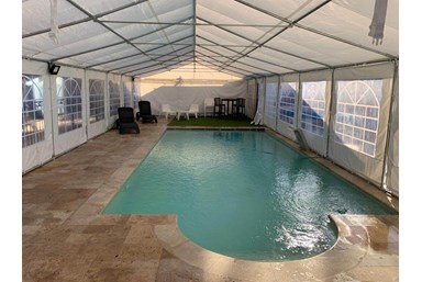 רפאל בקתות אירוח - הבריכה והחצר