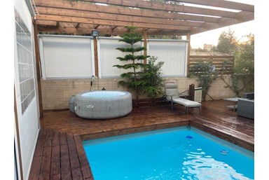 הצימר של עדה - מתחם החוץ והבריכה