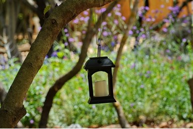 בקתות בית מאיר אבירים  - החצר, הג'קוזי והסאונה